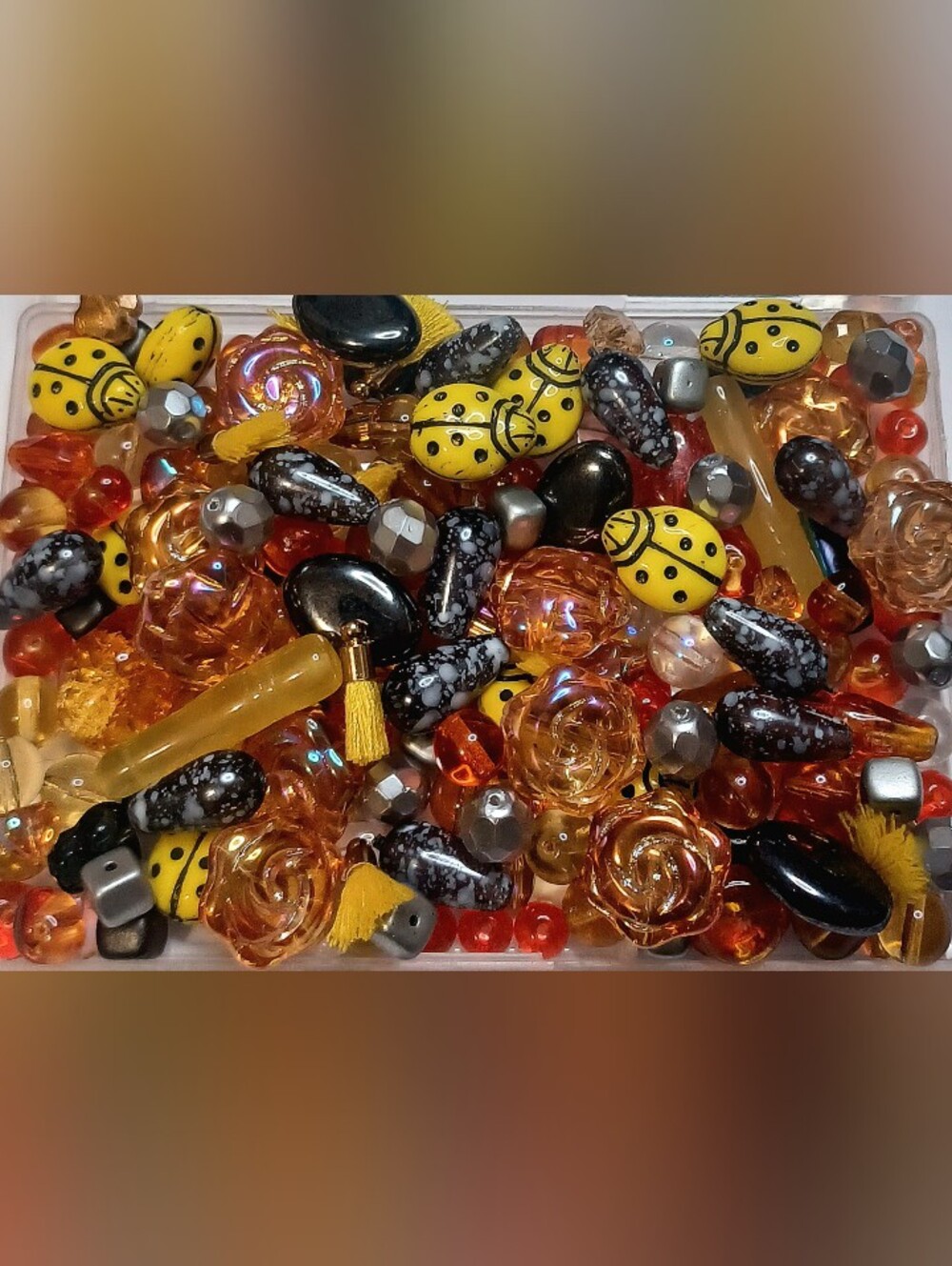 Glass beads for jewelry-making autumn 180pcs